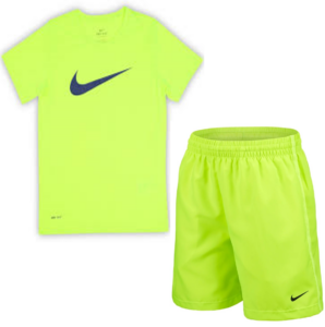 Conjunto Niño Nike Verde Fosforescente Negro