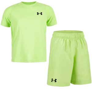 Conjunto Niño Under Armour Verde Fosforescente Negro