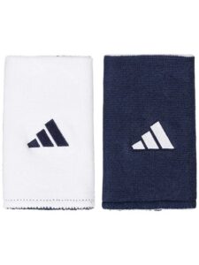 Muñequera Adidas Interval Reversible Azul Marino / Blanco